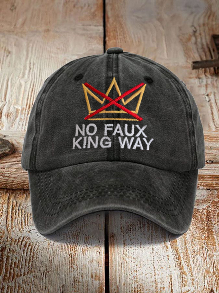 Unisex No Kings Design Print Hat Anti Fascist Merch No Kings Protest Merch Gifts