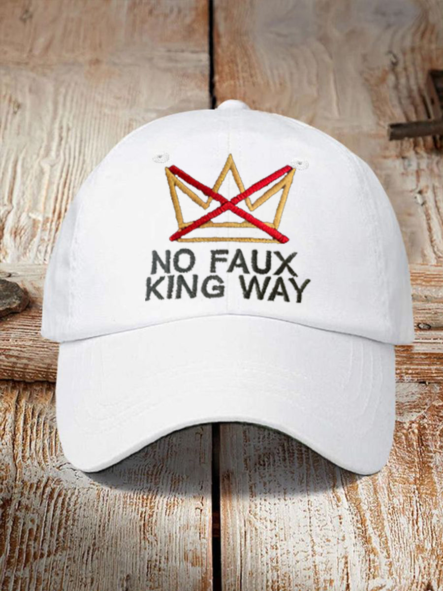 Unisex No Kings Design Print Hat Anti Fascist Merch No Kings Protest Merch Gifts