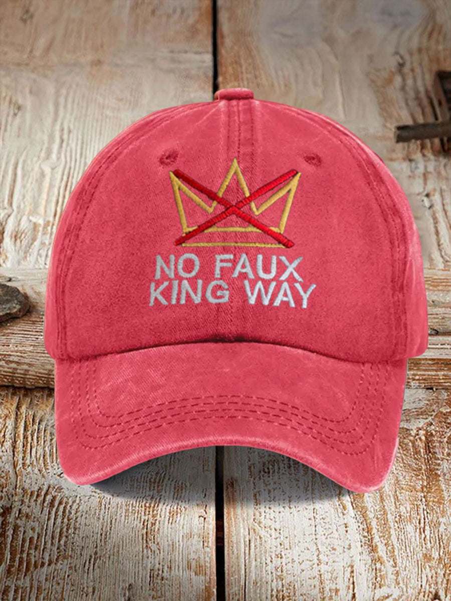 Unisex No Kings Design Print Hat Anti Fascist Merch No Kings Protest Merch Gifts