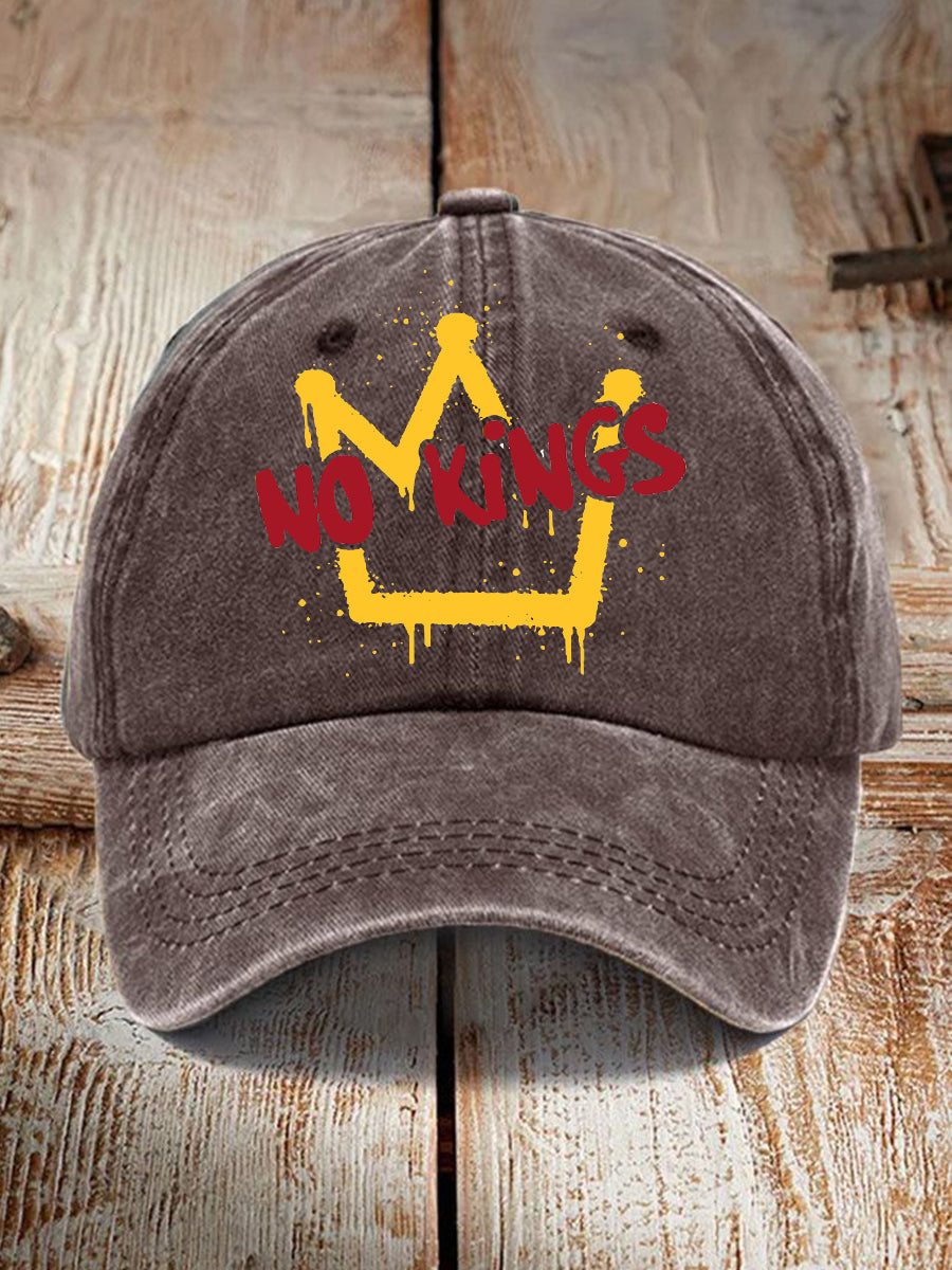 Unisex No Kings Print Hat Anti Fascist Merch No Kings Protest Merch Gifts For Liberal