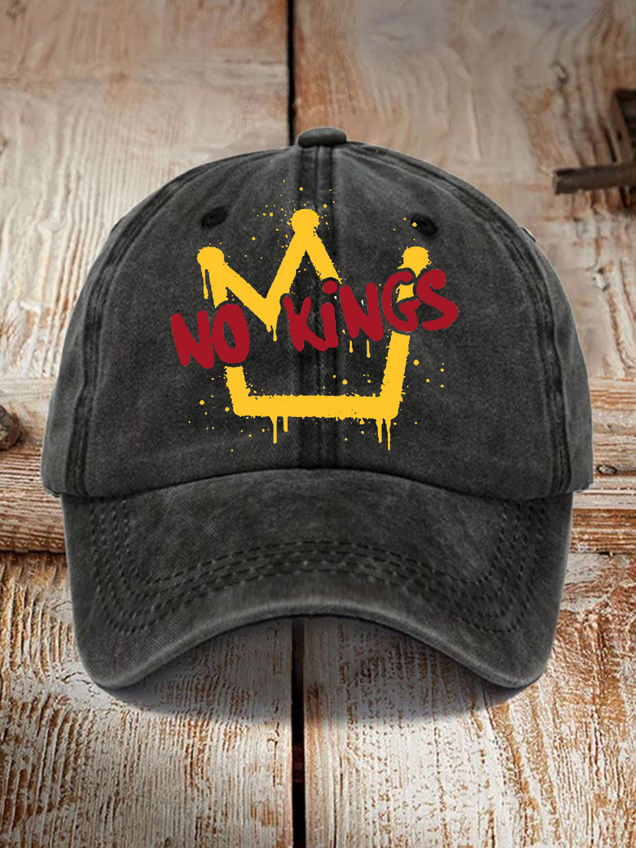 Unisex No Kings Print Hat Anti Fascist Merch No Kings Protest Merch Gifts For Liberal