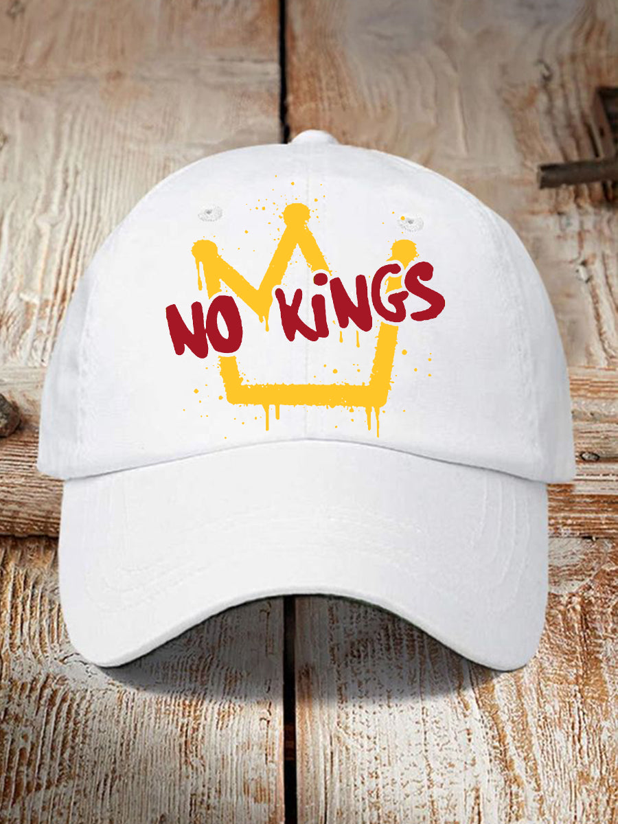 Unisex No Kings Print Hat Anti Fascist Merch No Kings Protest Merch Gifts For Liberal