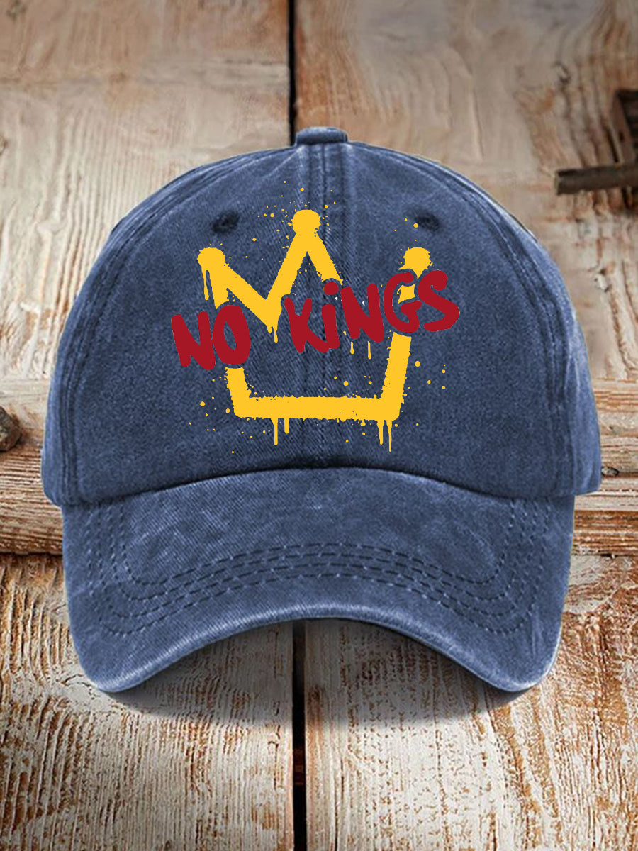 Unisex No Kings Print Hat Anti Fascist Merch No Kings Protest Merch Gifts For Liberal