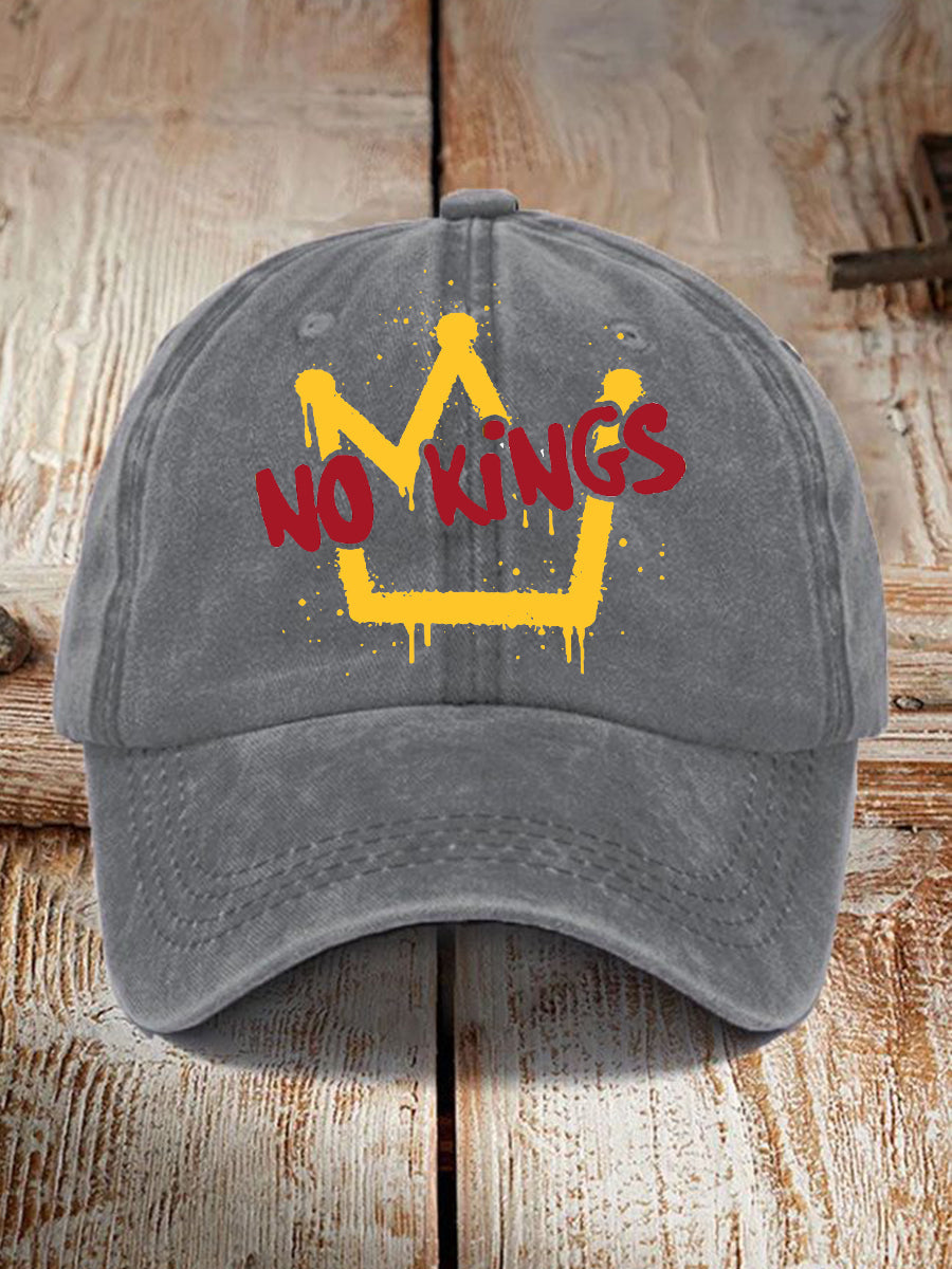 Unisex No Kings Print Hat Anti Fascist Merch No Kings Protest Merch Gifts For Liberal