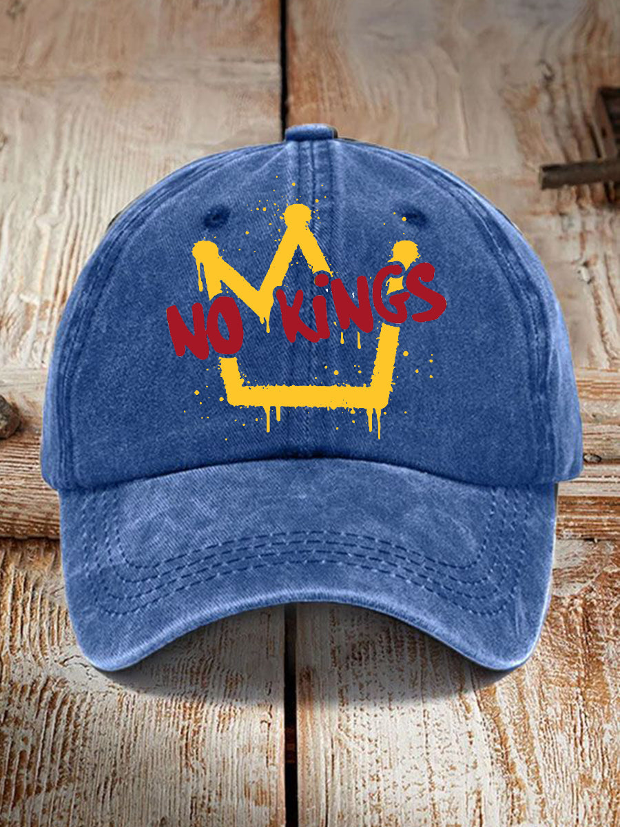 Unisex No Kings Print Hat Anti Fascist Merch No Kings Protest Merch Gifts For Liberal