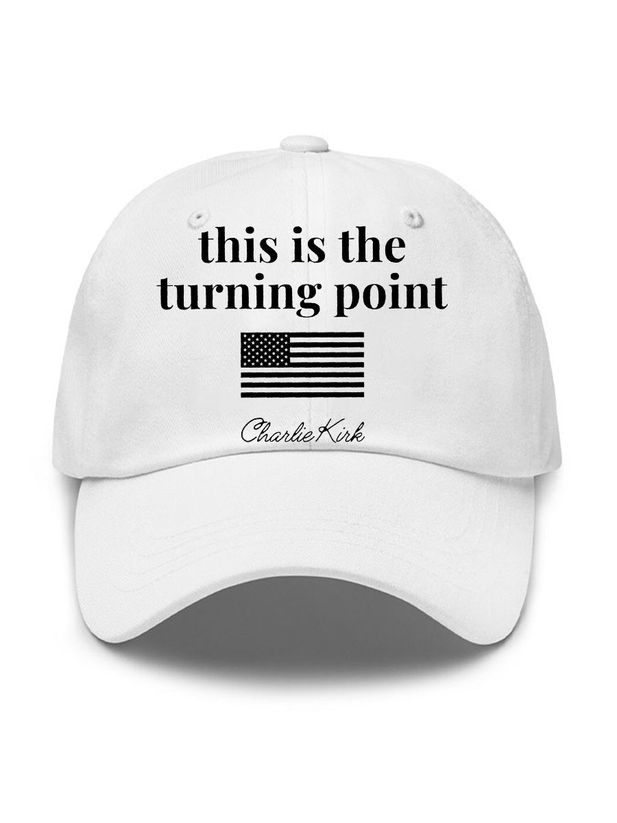 Unisex Patriot Hat White Charlie Kirk Memorial Merch