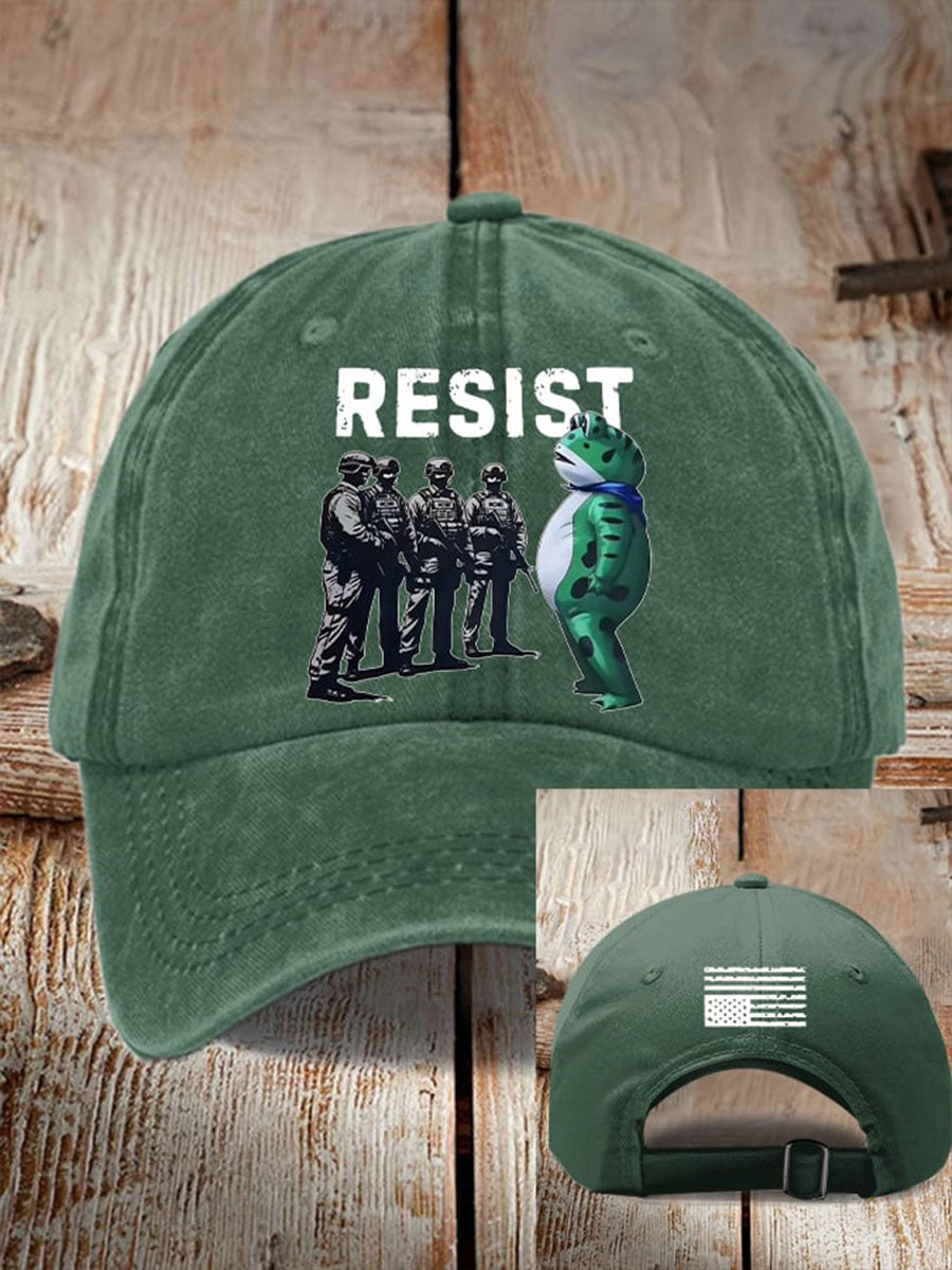 Unisex Portland Frog Resist Print Hat Anti Fascist Protest Merch Gifts For Liberals Friends