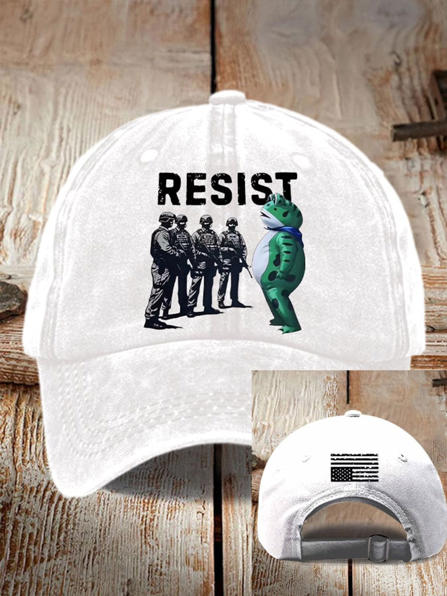 Unisex Portland Frog Resist Print Hat Anti Fascist Protest Merch Gifts For Liberals Friends