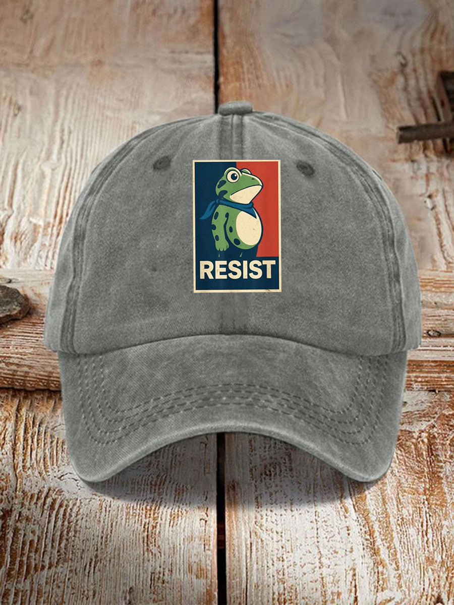 Unisex Portland Frog Resist Print Hat No Kings Protest Merch Political Gifts For Liberals