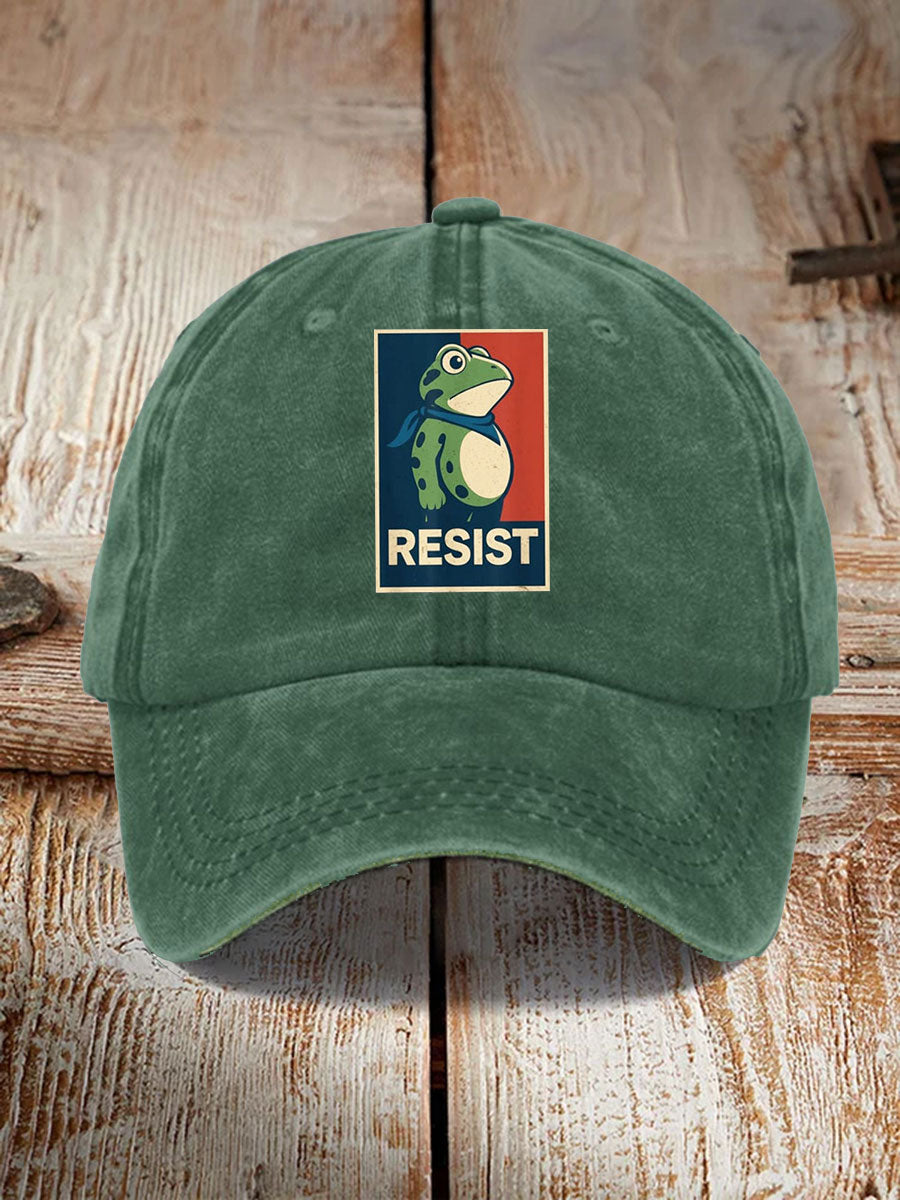 Unisex Portland Frog Resist Print Hat No Kings Protest Merch Political Gifts For Liberals