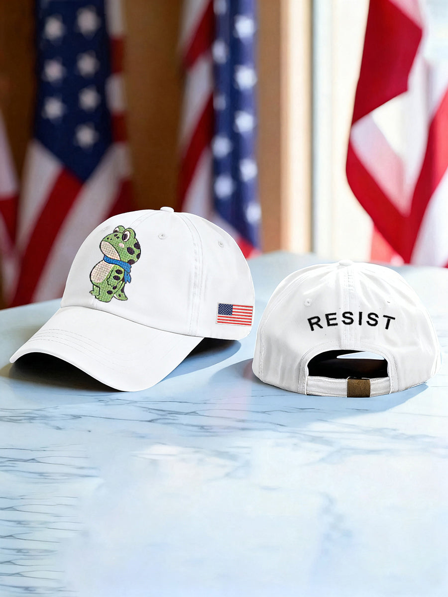 Unisex Resist Frog Print Hat Portland Frog Merch No Kings Merchandise Gifts