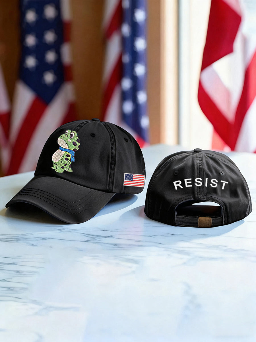 Unisex Resist Frog Print Hat Portland Frog Merch No Kings Merchandise Gifts