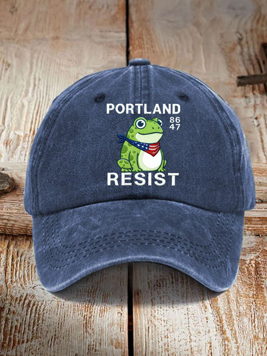 Unisex Resist Portland Frog Hat Anti Fascist Protest Merch No Kings Merchandise