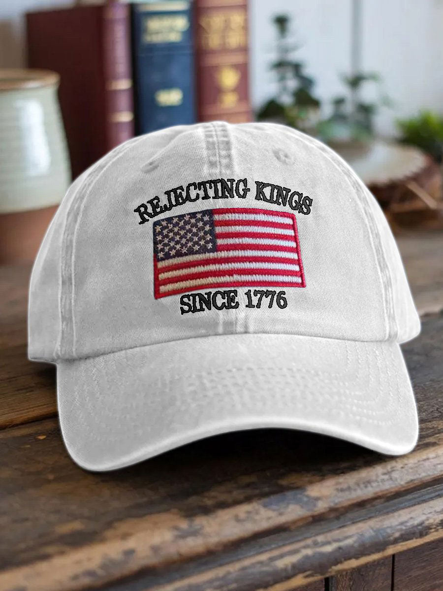 Unisex Resort Hawaiian Design Print Hat No Kings Protest Merch Anti Trump Gifts