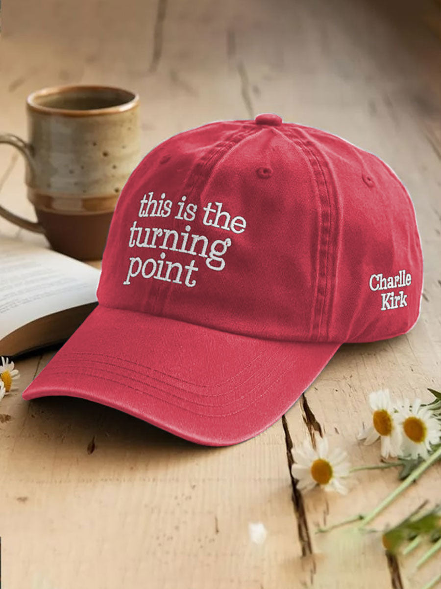Unisex Turning Point Usa Flag Print Hat Red Charlie Kirk Memorial Merch