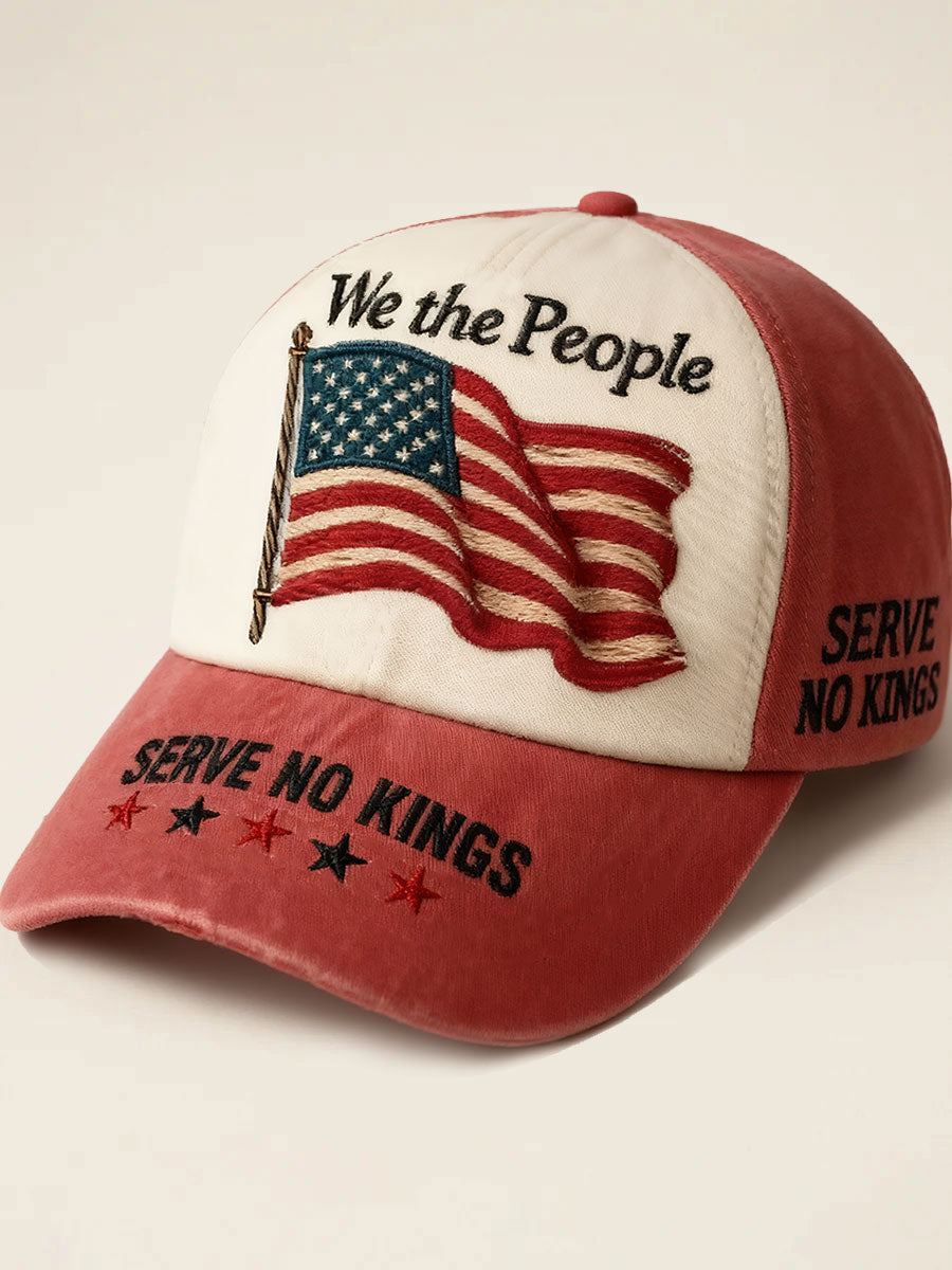 Unisex We The People Serve No Kings Print Hat No Kings Protest Merch Anti Fascist Merch