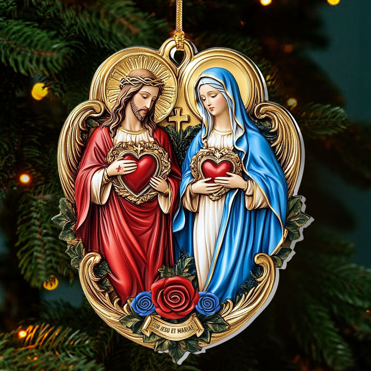 United In Divine Love Christmas Ornament Xmas Home Decor Christian Gifts For Mom