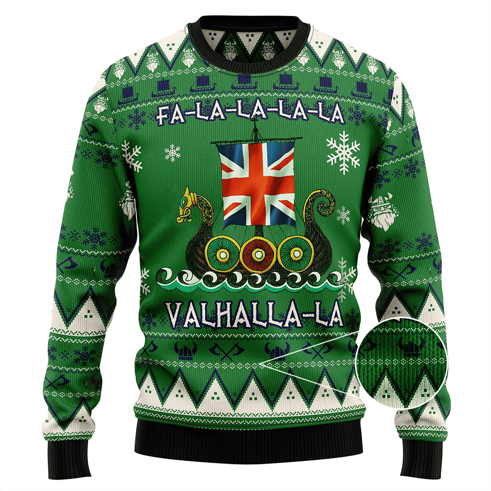 United Kingdom Viking Ugly Christmas Sweater Dragon Boat Viking Valhalla Christmas Sweater United Kingdom Viking Ugly Christmas Sweater Dragon Boat Viking Valhalla Christmas Sweater