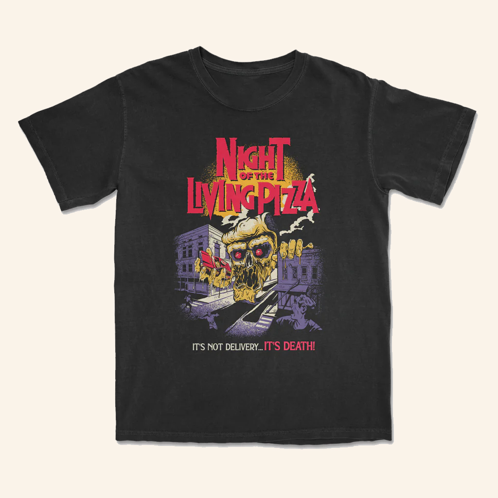 United State Of Indiana Merch Night Of The Living Pizza T-Shirt Halloween Gifts For Him United State Of Indiana Merch Night Of The Living Pizza T-Shirt Halloween Gifts For Him