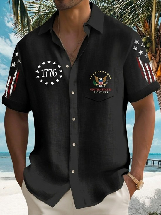 United States 250 Years Hawaiian Button Shirt Independence Day 1776 2026 Clothing Gift Ideas