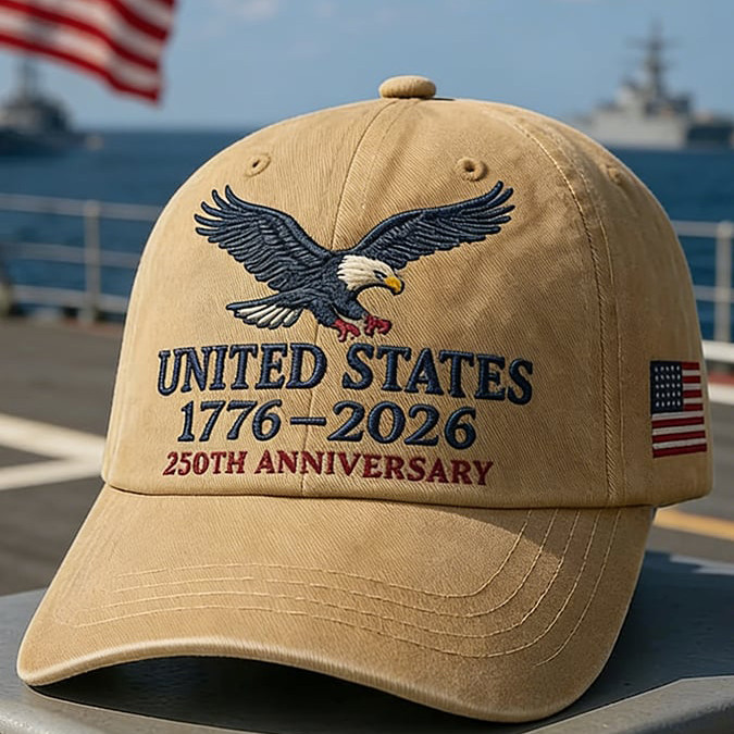 United States 250th Anniversary 1776 2026 Patriotic Eagle Hat Independence Day Merch