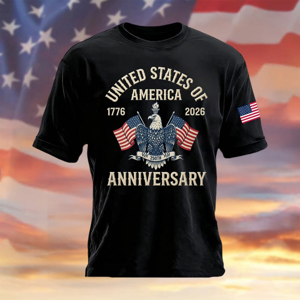 United States 250TH Anniversary 1776 2026 T-Shirt American 250 Years Birthday Merch Gift For Him