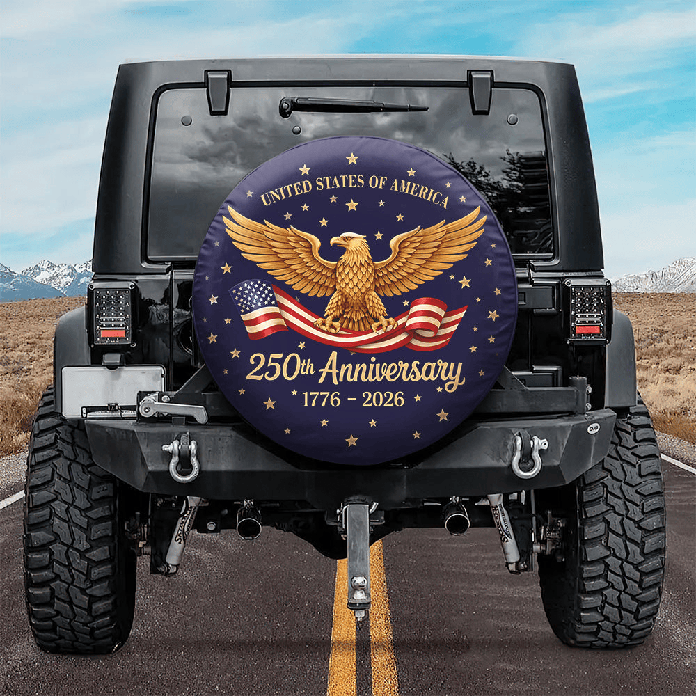United States 250th Anniversary 1776 2026 Tire Cover Fourth Of July Gift For Family