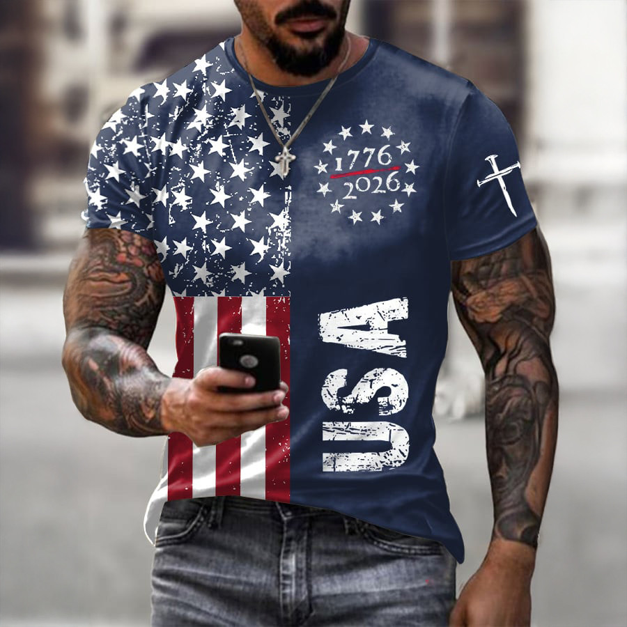 United States 250th Anniversary Faith T-Shirt Independence Day Clothes 1776 2026 Merch