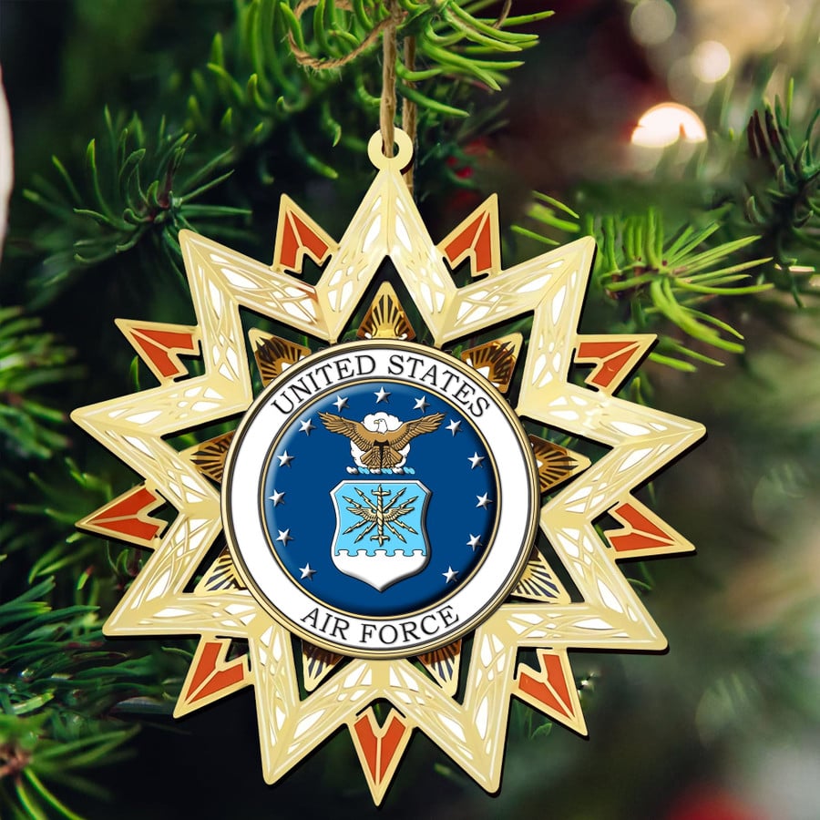 United States Air Force Christmas Ornament Christmas Tree Decor Air Force Veteran Xmas Gifts