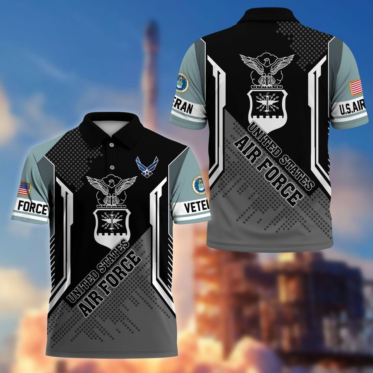 United States Air Force Military Polo Perfect Gift for Husband and Dad and Friend on Veterans Day