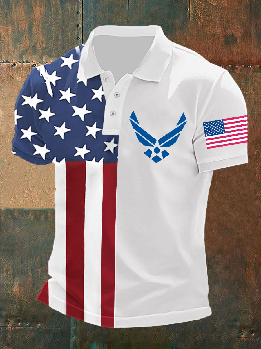 United States Air Force Polo Shirt Patriotic Gift for USA Supporters American Pride Wear