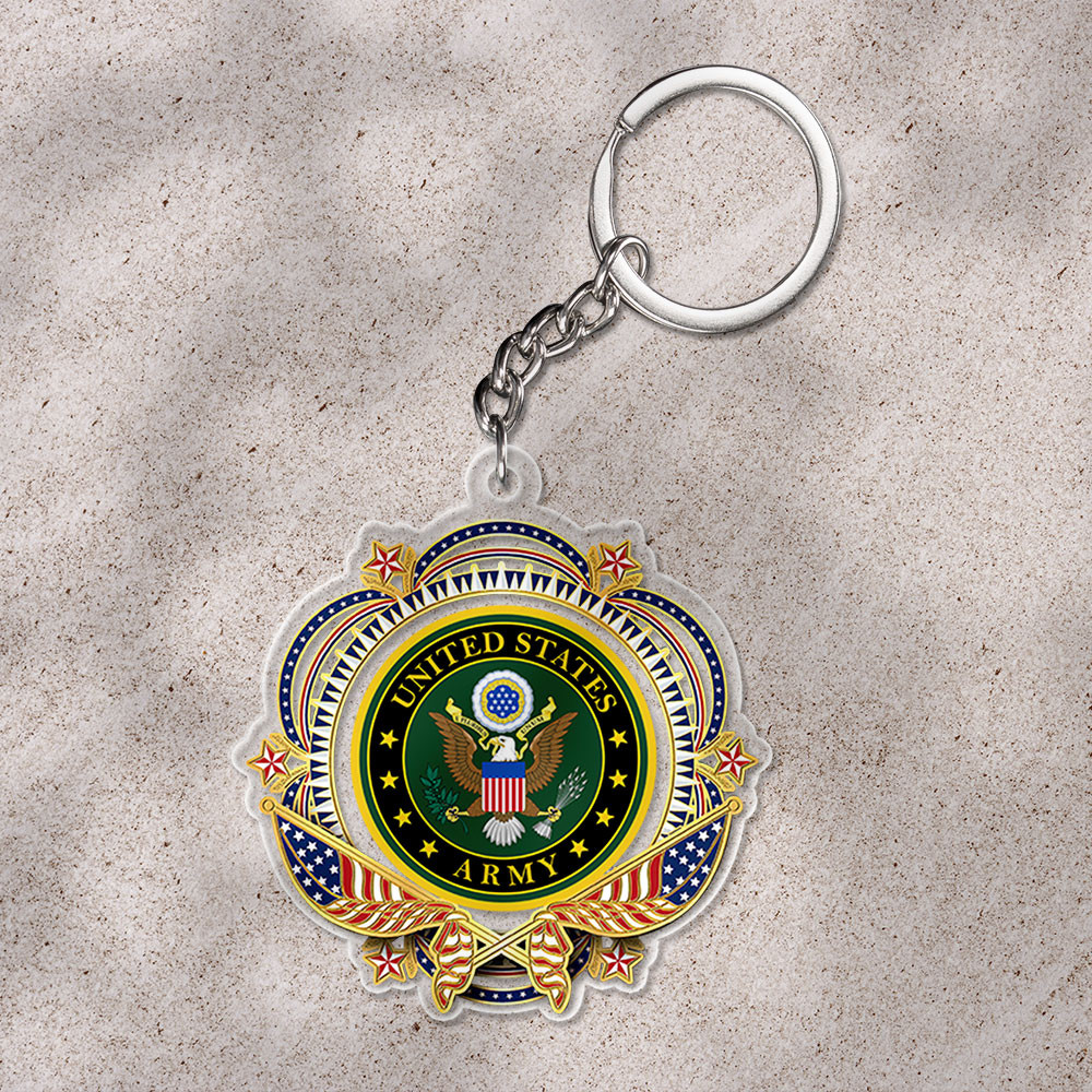 United States Army Keychain US Army Merch Gifts For Military Veterans