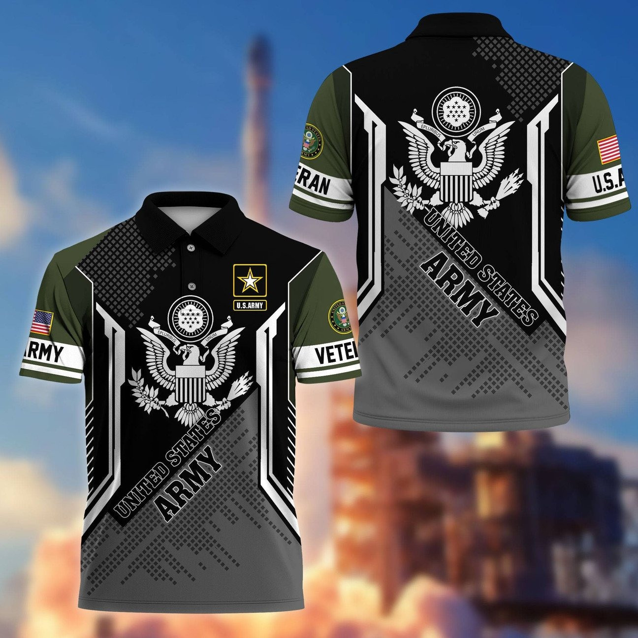 United States Army Military Polo Shirt Perfect Gift for Husband and Dad and Friend on Veterans Day