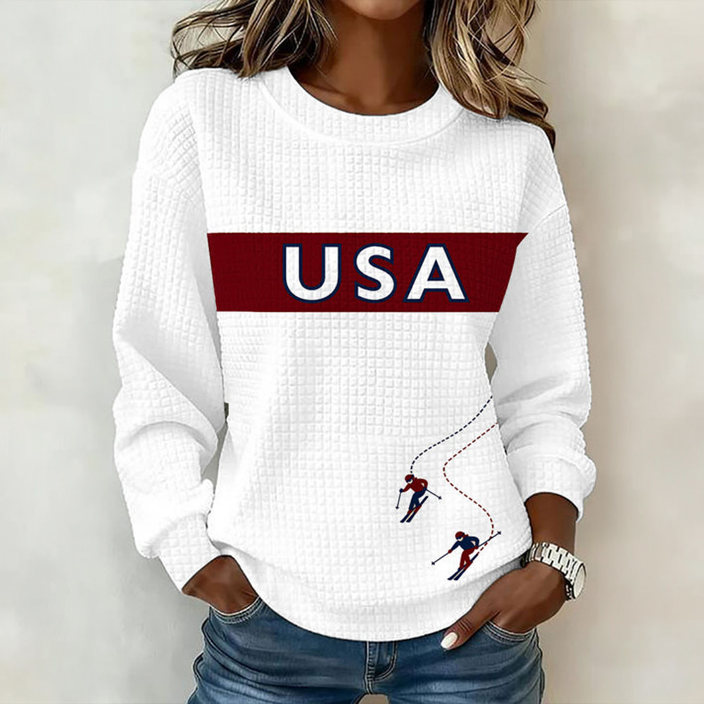United States At The Winter Olympics Sweatshirt USA Skiing Clothing Olympic Gear