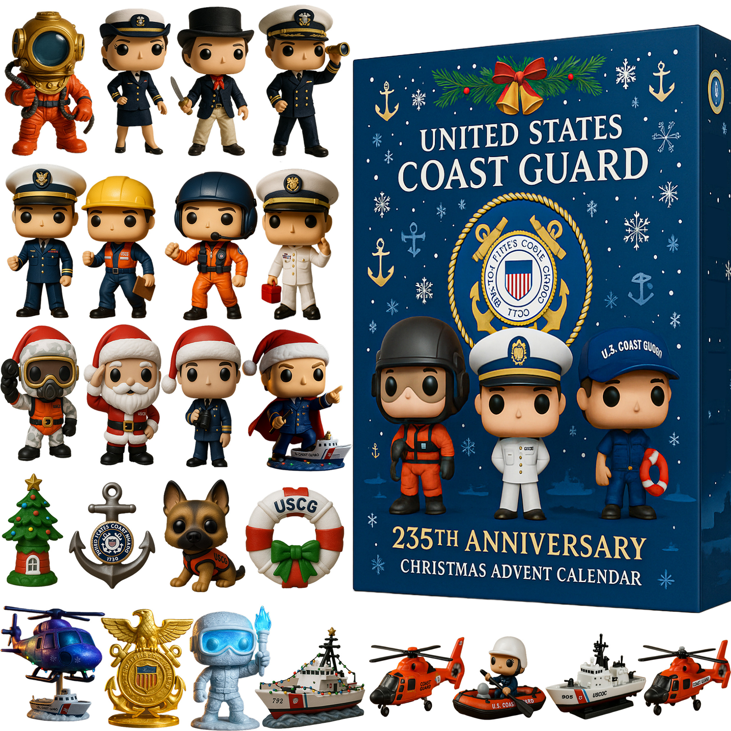 United States Coast Guard 235th Anniversary Christmas Advent Calendar Xmas Countdown Gifts