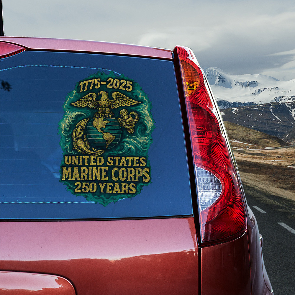 United States Marine Corps 250 Years Car Sticker Christmas Gifts For Veterans