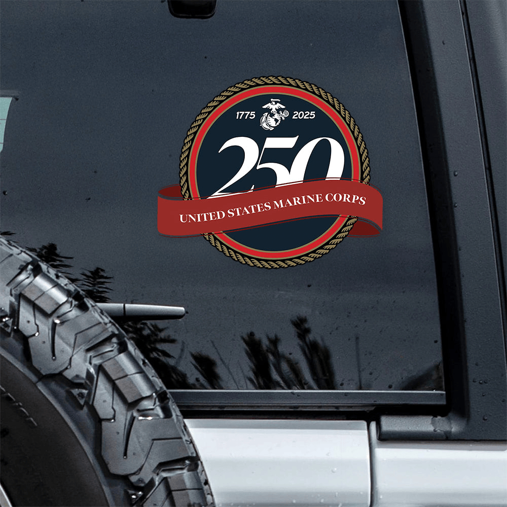United States Marine Corps 250th Birthday Seal Car Sticker USMC Gift Ideas