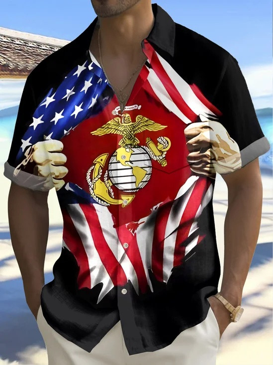 United States Marine Corps Hawaiian Shirt Memorial Day Clothing Gift For Veterans
