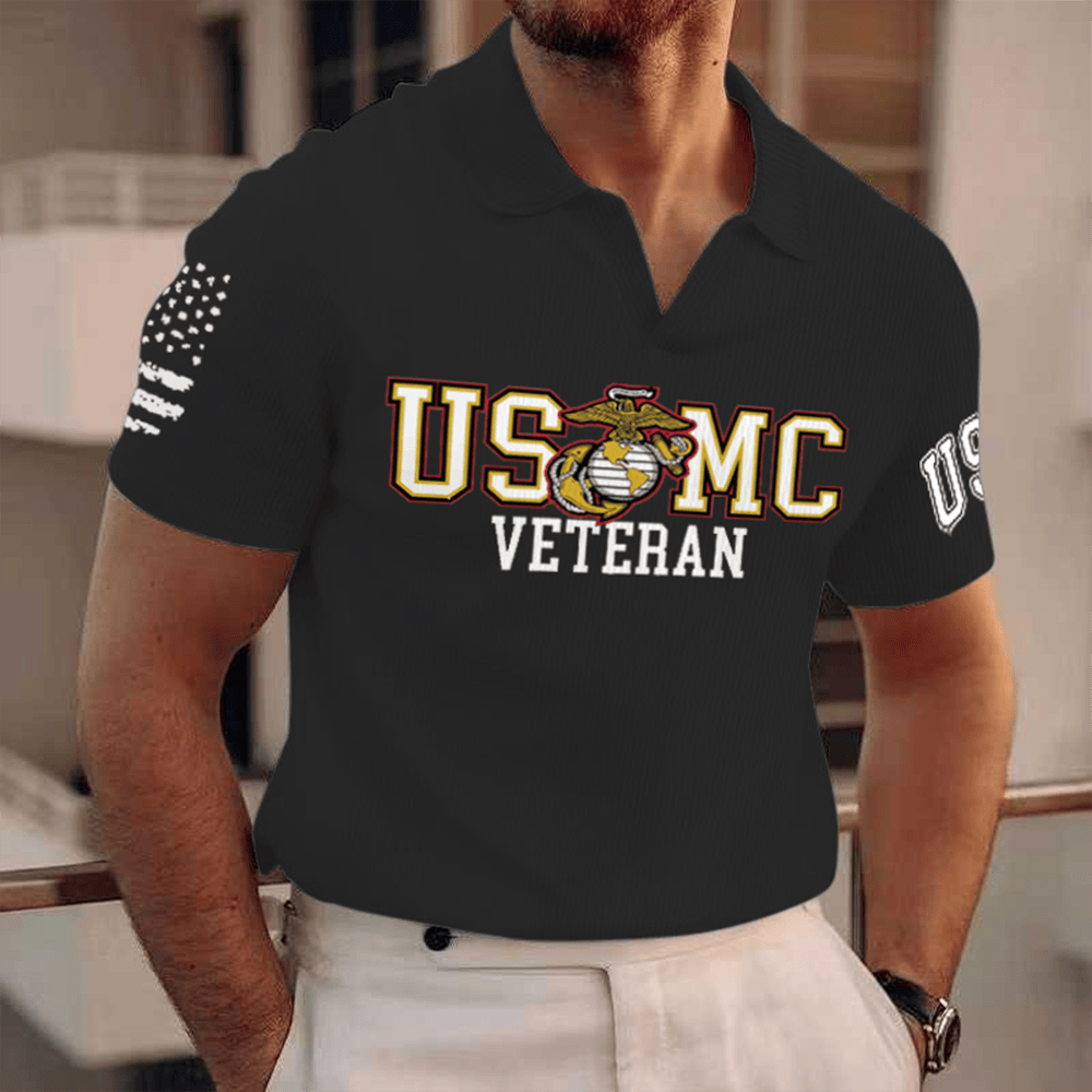 United States Marine Corps Polo Shirt Veteran Honoring Patriotic Shirt Gifts For Marines