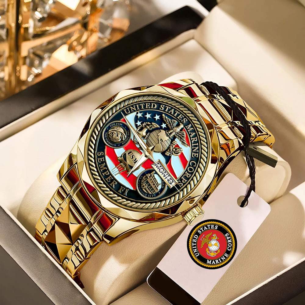United States Marine Corps Watch Semper Fi USMC Merch Gifts For Husband