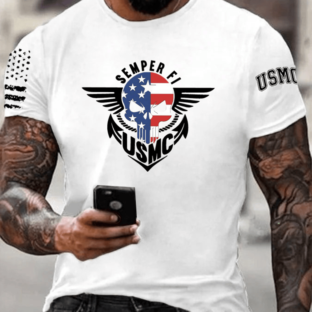 United States Marine Corps White T-Shirt Semper Fi Proud Marine Corp Usmc Apparel Usmc Presents
