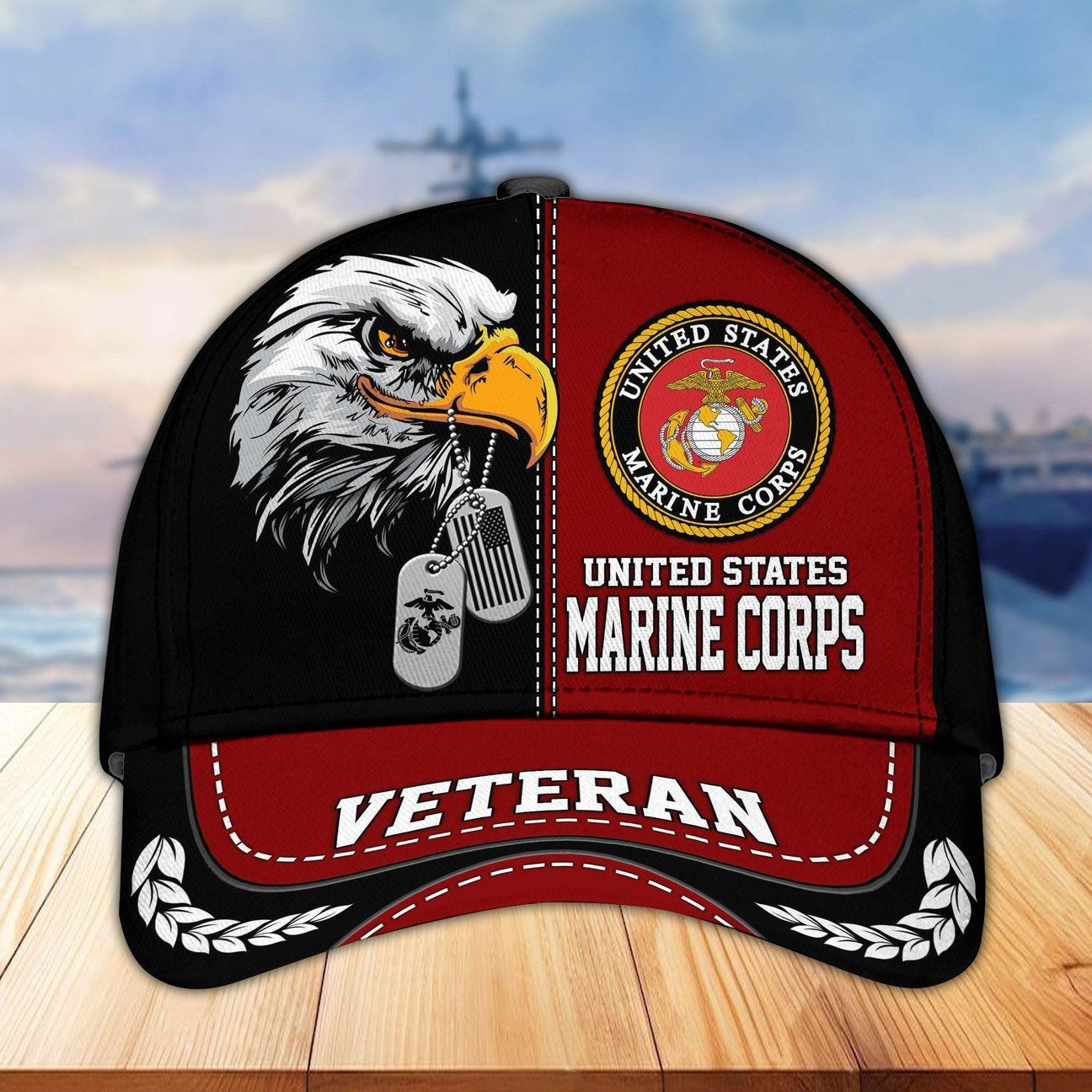 United States Marine Veteran Cap Patriotic Eagle USMC Hat Gift for Father
