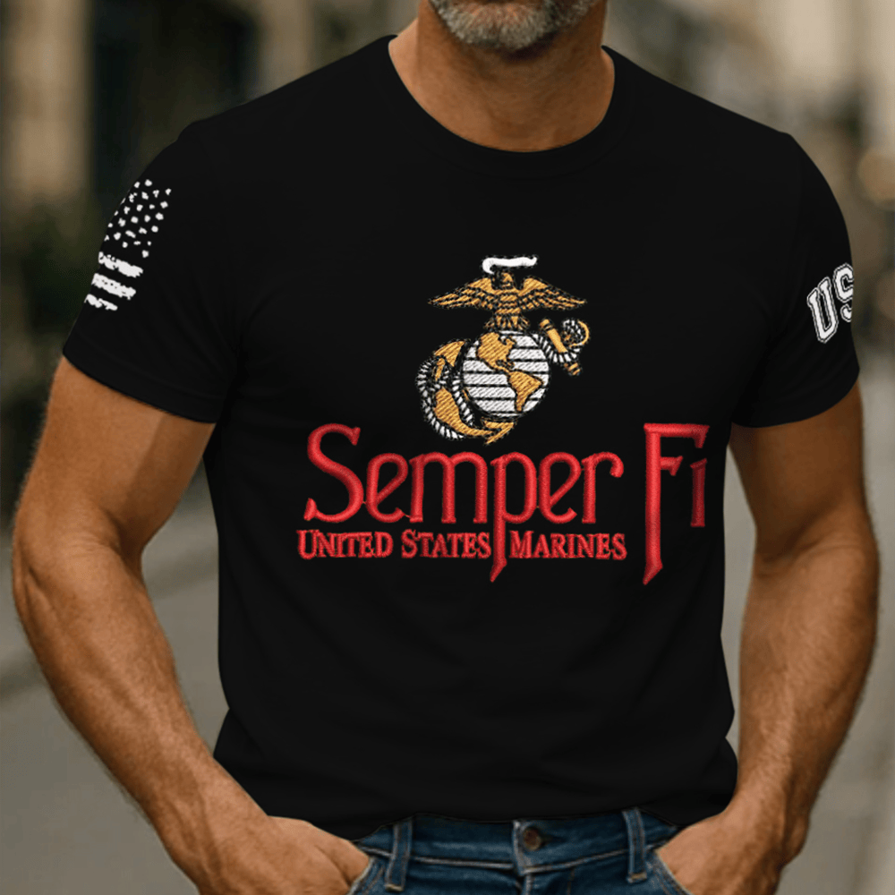 United States Marines Semper Fi T-Shirt Patriotic Shirt Us Marine Corps Gifts