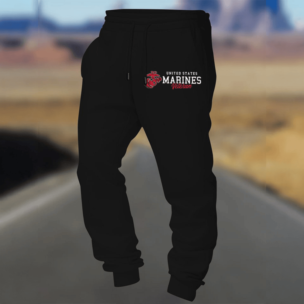 United States Marines Veteran Black Sweatpants Usmc Clothing Gifts For Marine Veteran