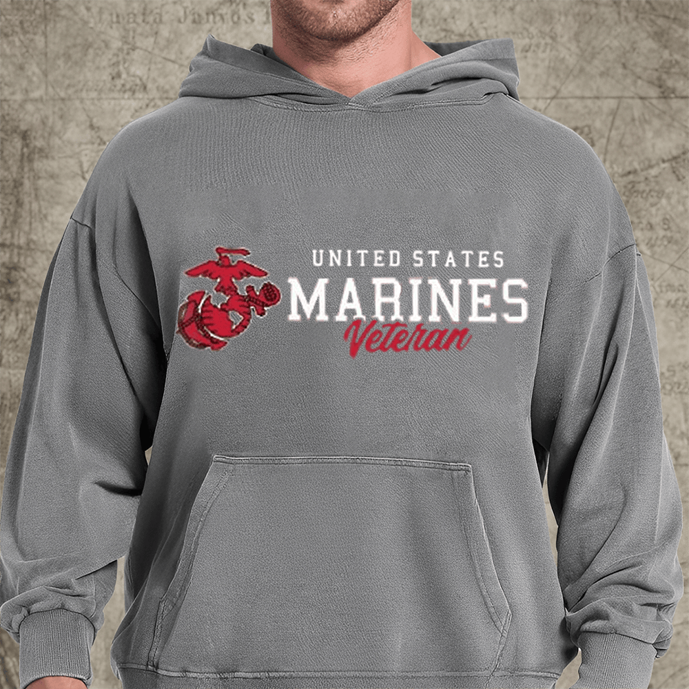 United States Marines Veteran Hoodie Patriotic Apparel Unique Marine Corps Gifts