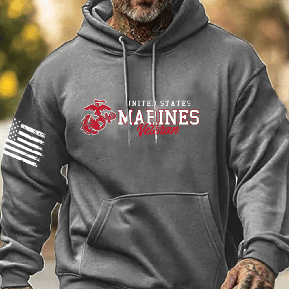 United States Marines Veteran Hoodie Semper Fidelis Usmc Hoodie Marine Corp Gifts