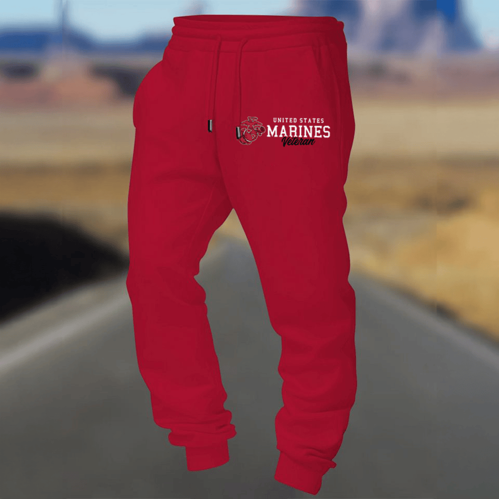 United States Marines Veteran Red Sweatpants Usmc Clothing Gifts For Marine Veteran