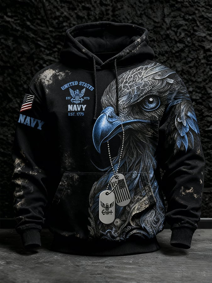 United States Navy 250th Anniversary Hoodie American Patriot Apparel Gifts For Navy