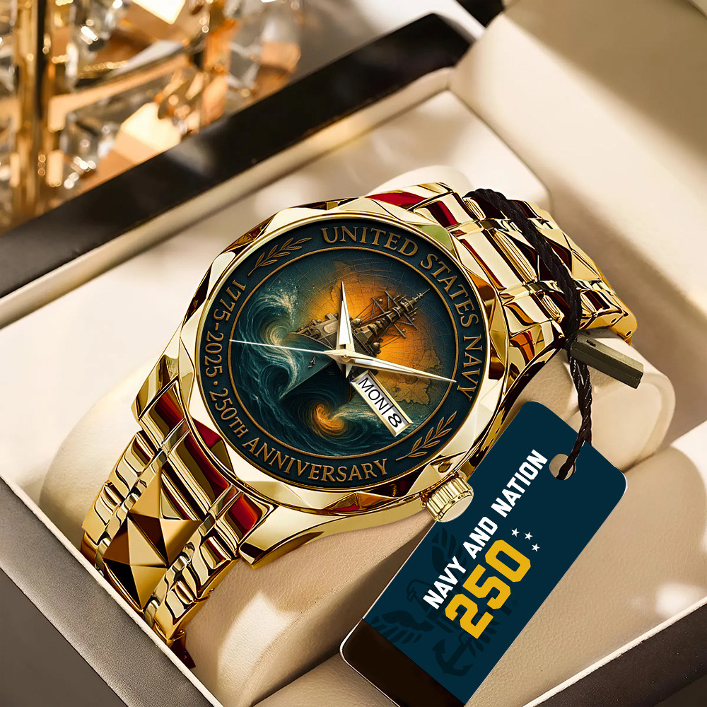 United States Navy 250th Anniversary Watch US Navy Merch Unique Gifts For Veterans