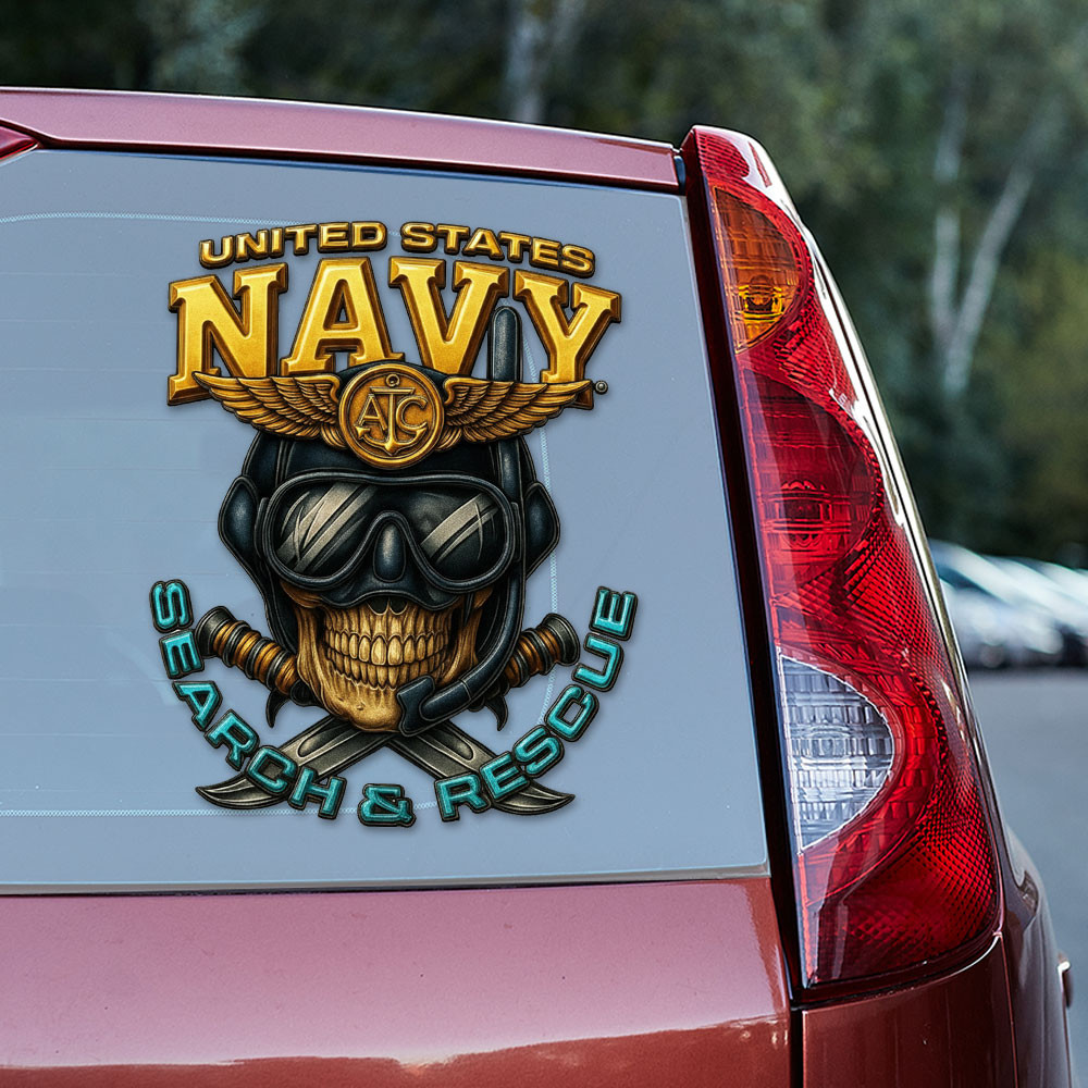 United States Navy Car Sticker Search And Rescue Car Decal Gifts For Navy Sailors
